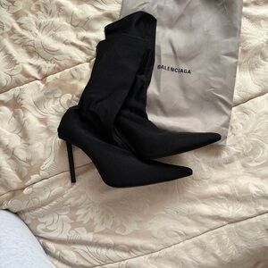 Balenciaga Black Heeled Boots